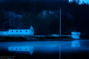 San Juan Island English Camp by Moonlight