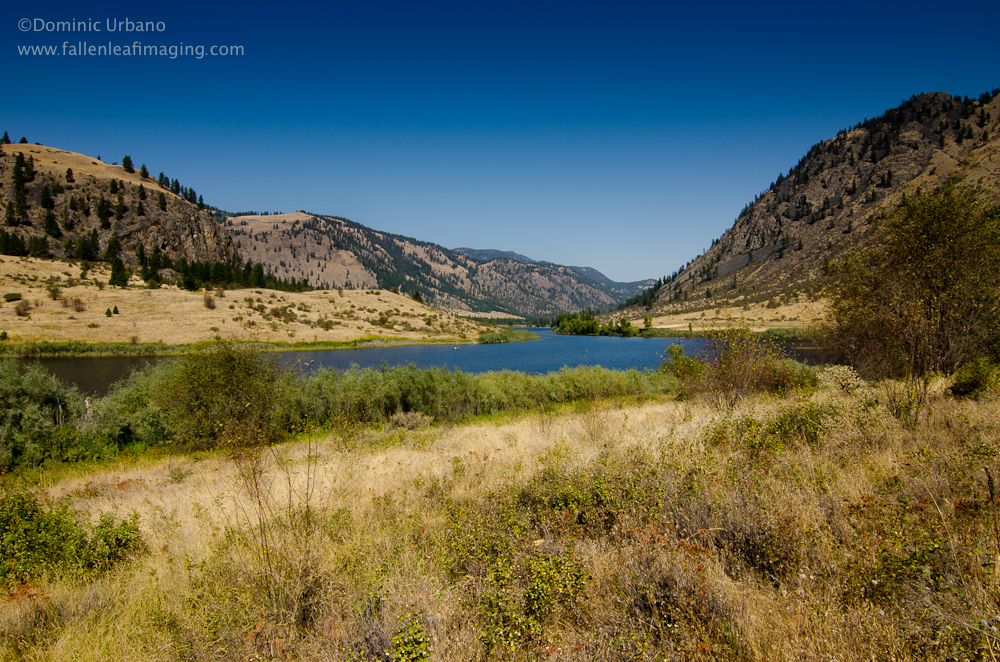 Blue lake in the Slaheiken Valley, Loomis WA.