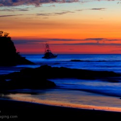 carrillo beach sunset